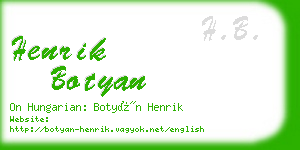 henrik botyan business card